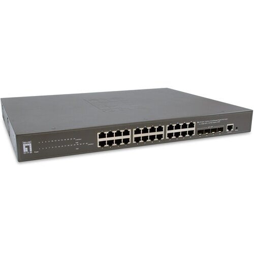  LevelOne GTP-2871 network switch Managed L3 Gigabit Ethernet (10 /100 /1000) Power over Ethernet (PoE) Grey Cene