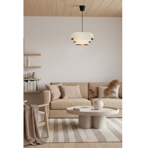  Brilagi - Visilica na sajli LUNETA 1xE27/60W/230V, prečnik 40 cm, krem/zlatna Slike