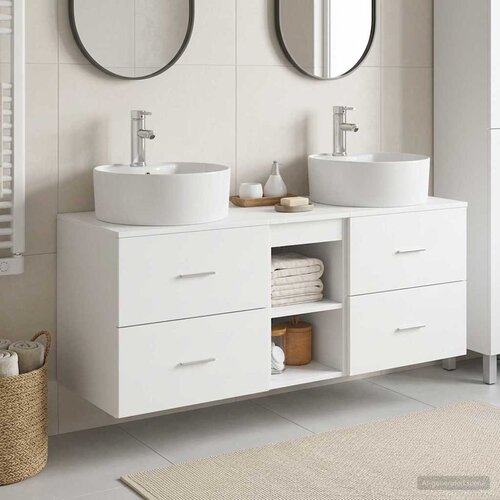  Set ormarića za kupaonicu 3 kom. Bijela 49,5 x 44,5 x 65 cm Cijene