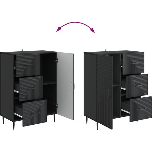  Kreveta s ladicama Crna 66 x 34,5 x 89,5 cm Konstruirano drvo Slike