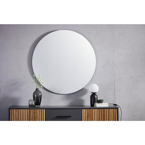 MID.YOU STENSKO OGLEDALO, 100/100/1.6 cm steklo, leseni material Slike