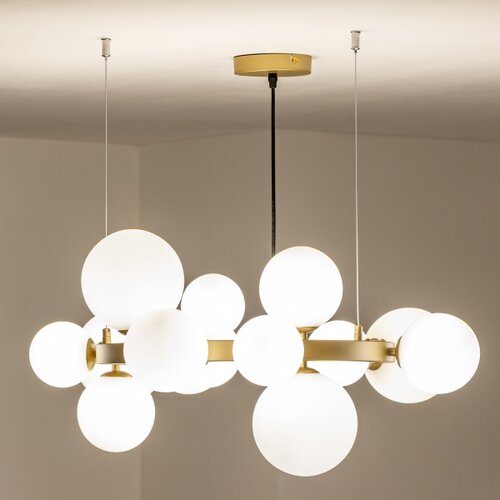  Brilagi - LED luster na sajli MILLA 15xG9/3W/230V zlatna/bela Slike