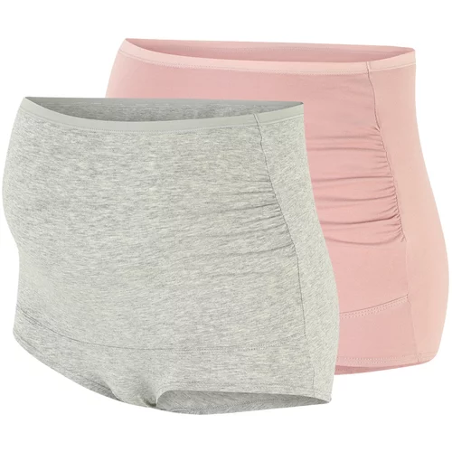 Lindex Maternity Spodnje hlače pegasto siva / svetlo roza