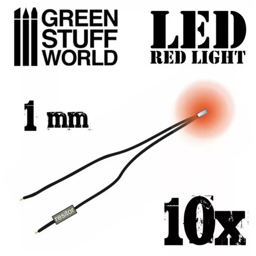 Green Stuff World micro leds - luz roja / red - 1mm (0402 smd) Slike