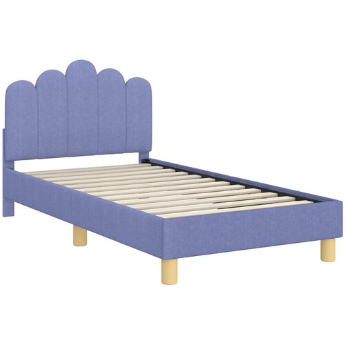  Krevet za djecu s uzglavljem Traper plava 80 x 160 cm Tkanina Slike