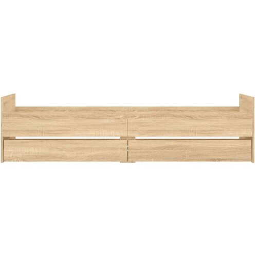 VidaXL Okvir kreveta s ladicama boja hrasta 90x190 cm Slike