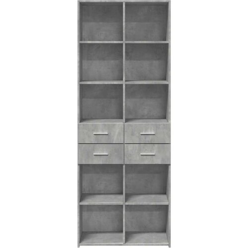 VidaXL Visoka komoda boja betona 70x42,5x185 cm od konstruiranog drva Slike