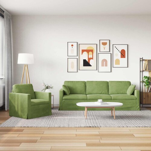  Set sofe 2 pcs Svijetlo zelena 228 x 78 x 80 cm Bar&amp;scaron;un Slike