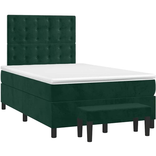 Box spring krevet s madracem tamnozeleni 120x200 cm bar&amp;scaron;unasti Slike