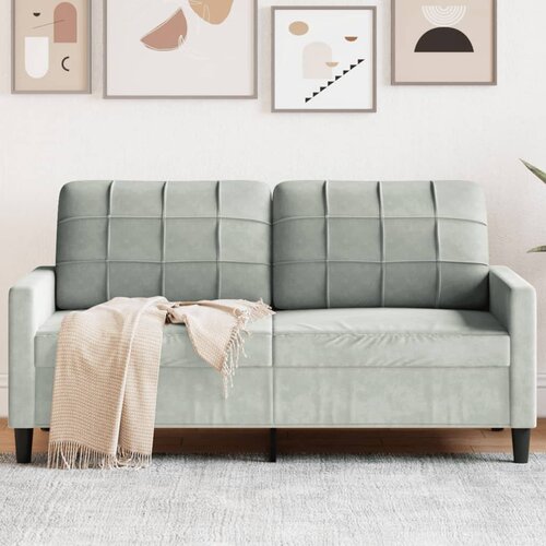  The Living Store Dvosed svetlo siv 140 cm žamet - Dvosed, (21494893) Cene