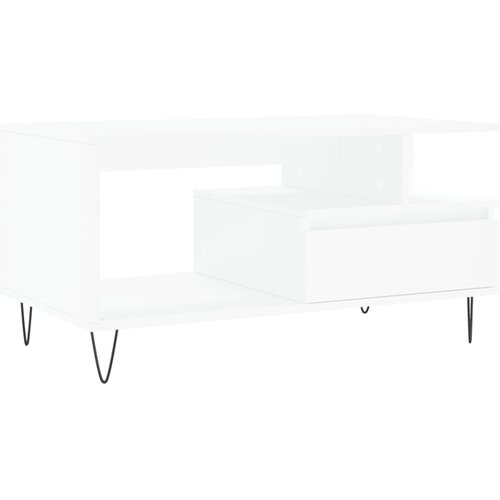  Stolić za kavu bijeli 90 x 49 x 45 cm od konstruiranog drva Slike