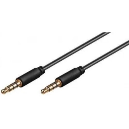 Goobay AUX audio kabel 3.5 mm stereo 4-pin slim CU 0,5m Cene