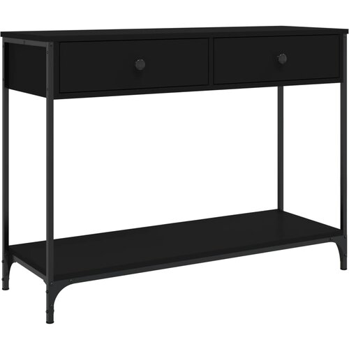 Maison Chic konzolna miza - miza ob steni črna 100x34,5x75 cm inženirski les, (21786356) Slike