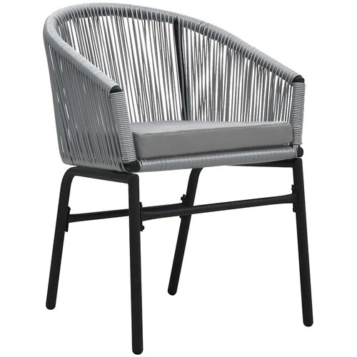  3-dijelni vrtni blagovaonski set sivi Siva Dužina stola 80 cm Slike