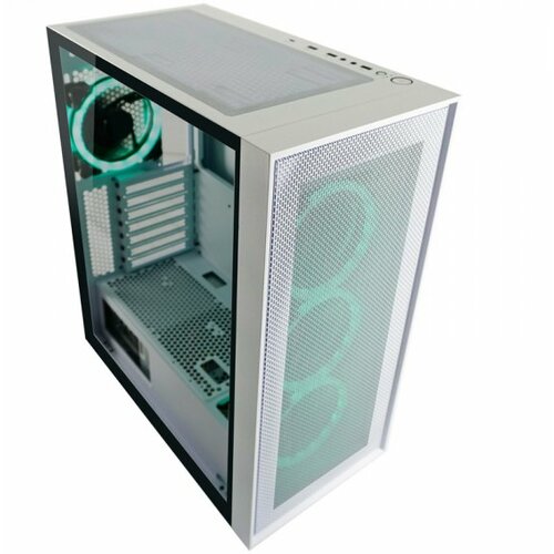 LC Power midi tower gaming 802W-ON white wanderer x 1xUSB3.0/2x USB2.0 1xUSB-C 4xARGB fan 120mm Slike