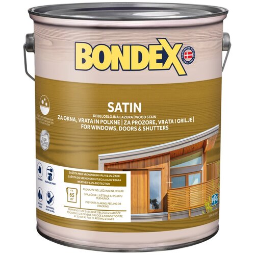 BONDEX debeloslojni premaz za les satin hrast, 5 l Cene