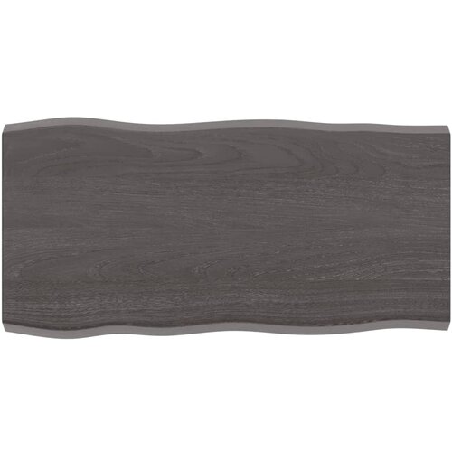 vidaXL Mizna plošča temno siva 80x40x4 cm obdelana trdna hrastovina Cene