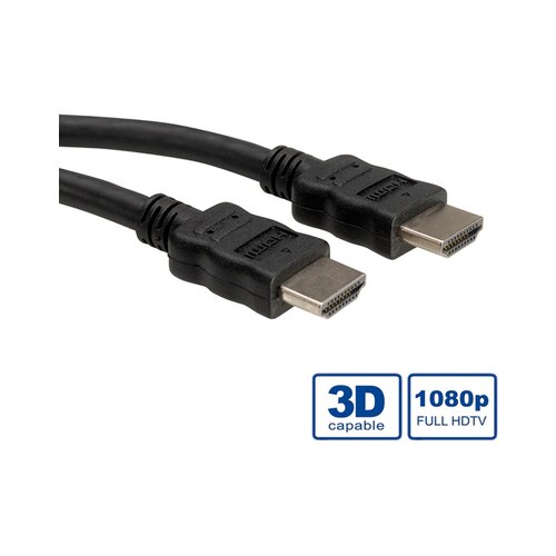 Roline HDMI priključni kabel HDMI A utikač 1.00 m crna 11.04.5541 sa za&amp;scaron;titom HDMI kabel Slike