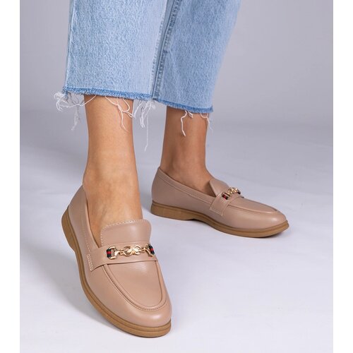 Gemre Brown loafers with a gold ornament Feola Cijene