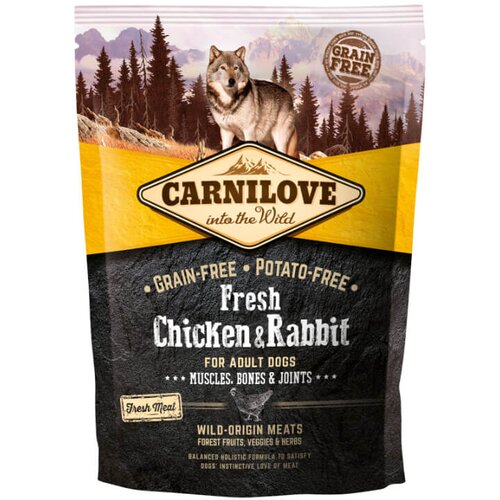Carnilove dog adult fresh bones & joints - piščanec & kunec 1,5 kg Cene