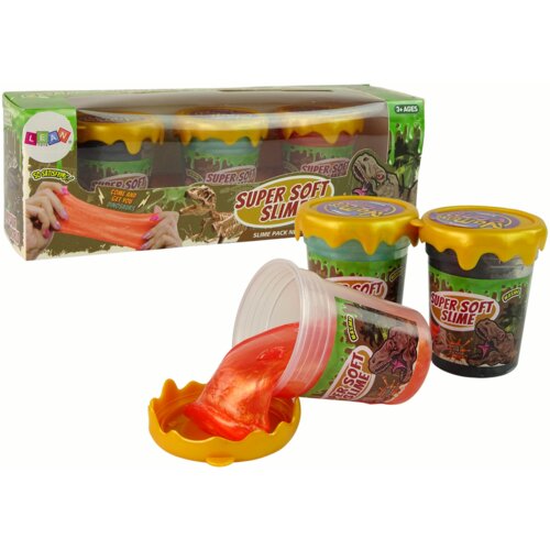  Glitter Slime Dinosaurs DIY Soft 3 Colors Cene
