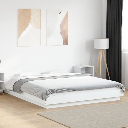 Furnova Posteljni okvir bel 160x200 cm inženirski les, (21934814) Slike