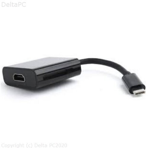  Adapter Type-C to HDMI BLACK GEMBIRD A-CM-HDMIF-01 Slike