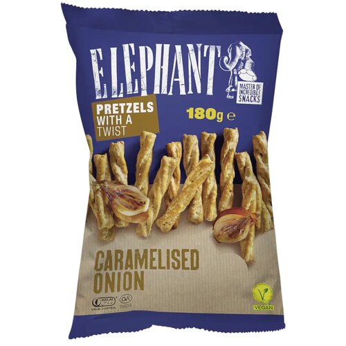 ELEPHANT Grickalica Twist - karamelizirani luk 180 g Slike