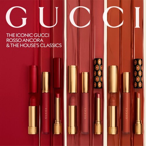 Gucci Beauty Rouge &amp;agrave; L&amp;egrave;vres Matte Lipstick mat tekući ruž za usne nijansa 308 Lucy Dark Orange 6.5 ml Slike