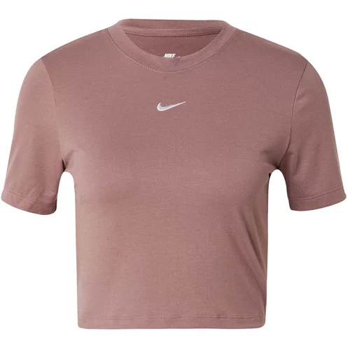 Nike Sportswear Majica 'Essential' mauve / bela