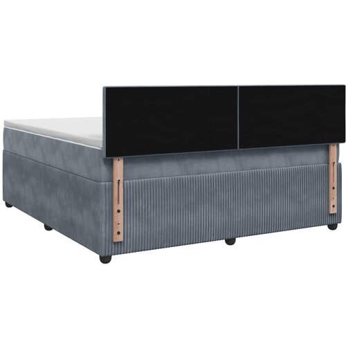  Boxspring krevet s madracem Tamnosiva 180 x 200 cm Bar&amp;scaron;un Slike