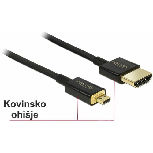 Delock HDMI Priključni kabel [1x Muški konektor HDMI - 1x Muški konektor Micro HDMI tipa D] 1.5 m Crna Cijene