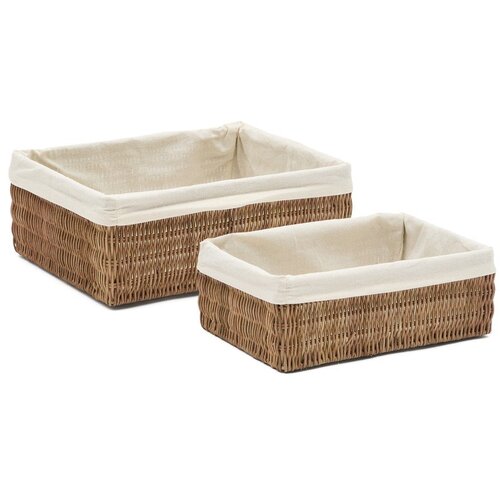 Kave Home Ko&scaron;are v kompletu 2 ks iz ratana 28x20x10 cm Indali &ndash; Cene