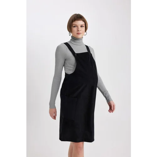 Defacto Regular Fit Midi Maternity Overalls Dress