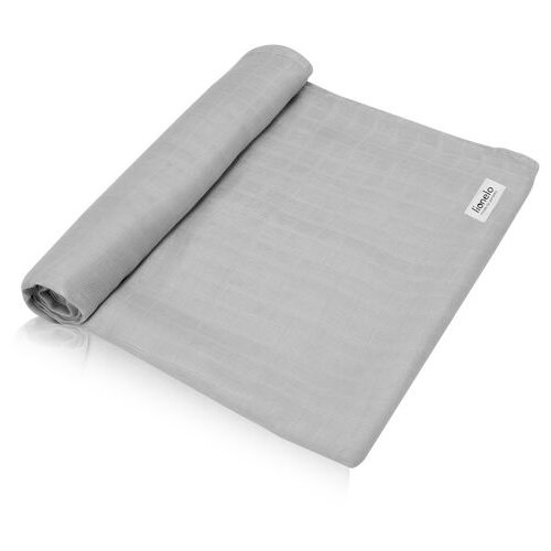 Lionelo bambus dekica za bebe, Swaddler, 120x120cm, siva Slike
