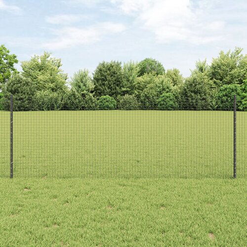 VidaXL zavarena žičana ograda s 22 U stuba siva 0.8x50 m čelik Slike