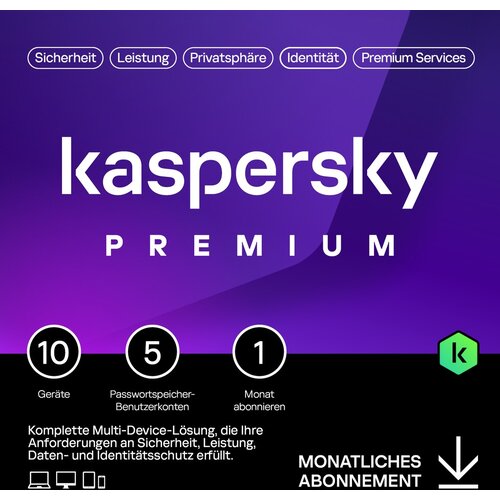 Kaspersky Premium – 10 Devices, 1 Month - Subscription (ABO) – ESD-DownloadESD" Cijene