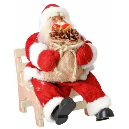 Festa norman, Deda Mraz, na stolici, crvena, 30cm Slike