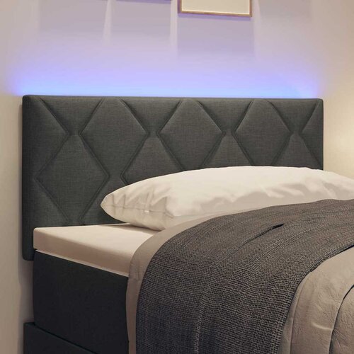  LED glava kreveta Sivi 100 cm tkanina Slike