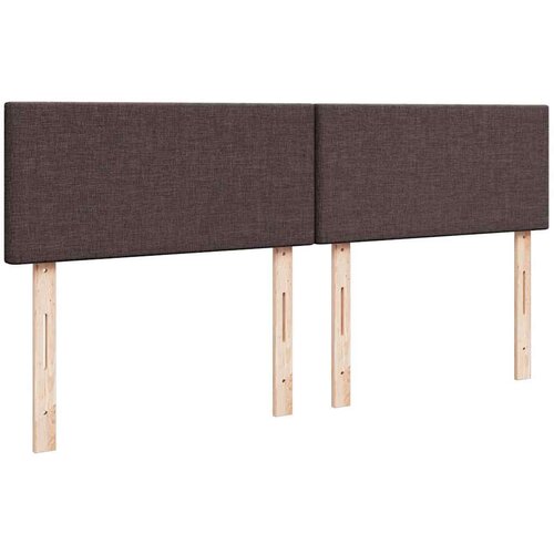 VidaXL otomanski krevet s madracem tamnosmeđi 200x200 cm tkanine Slike