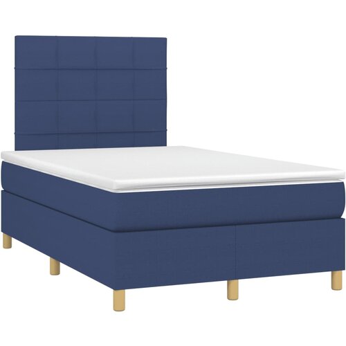 vidaXL Krevet s oprugama i madracem plavi 120 x 190 cm od tkanine Cene