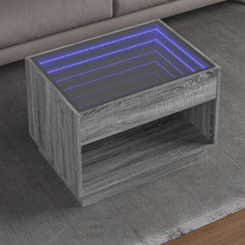  Stolić s beskonačnim LED svjetlima boja hrasta 70x50x50 cm Cijene
