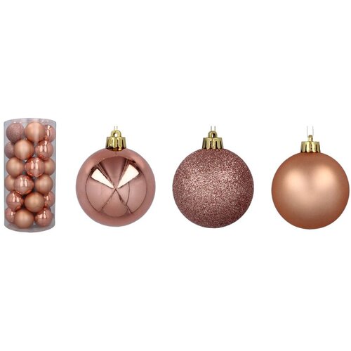 Molarem Home Set od 30 kuglica za božićno drvce &amp;ndash; 6 cm, roza Slike