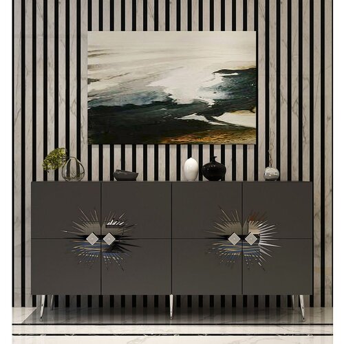 Hanah home Nida KB150 - Anthracite, Silver AnthraciteSilver Console Cene