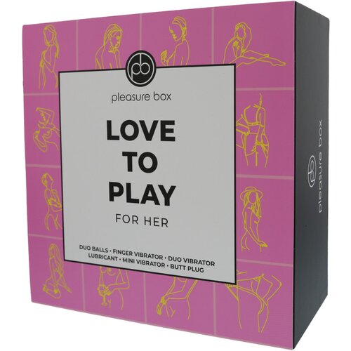  Pleasure Box Igraj se - vibratorski set - 6 dijelova (ružičasto-ljubičasta) Cijene