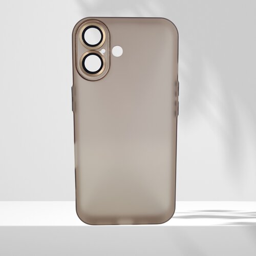  futrola matte silikon sa zastitom za kameru za iphone 16 (6.1) braon Cene