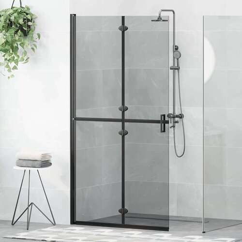 vidaXL zid za walk-in tu&scaron; ostalo crna i tamnoprozirna 100 x 190 cm Cijene