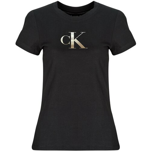 Calvin Klein Jeans Majice s kratkimi rokavi GRADIENT CK SLIM TEE Črna Cene