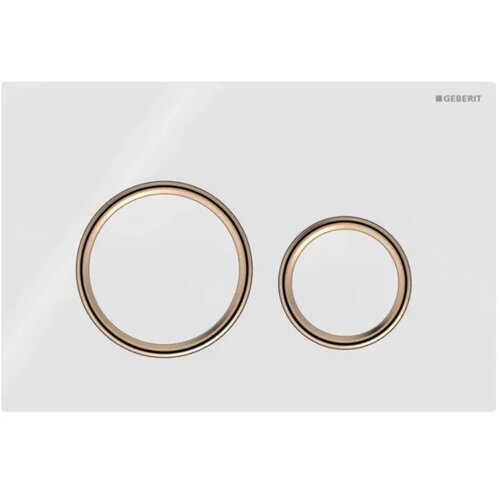 Geberit Sigma50 Round tipka za dvokoličinsko ispiranje bela/roze zlato/bela - staklo 115.650.SI.1 Cene