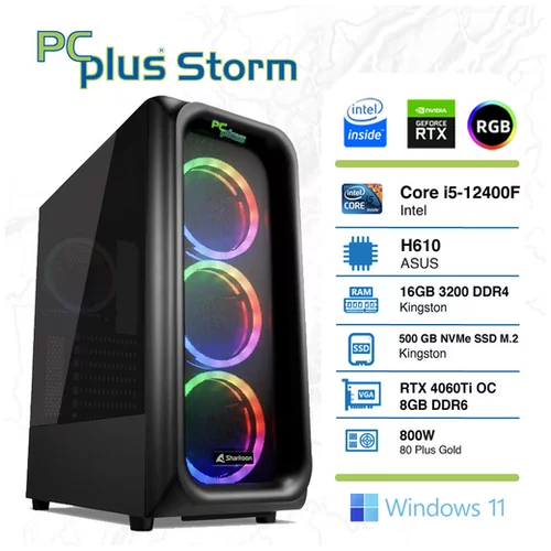 PCPLUS Storm i5-12400f 16gb 1tb nvme ssd geforce rtx 4060 ti